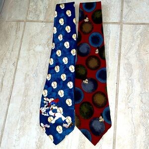Lot of 2 Disney Men’s Neckties Ties